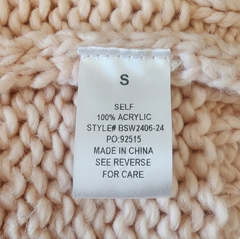 Altar'd State Pink Jenny 3D Knit Daisy Cardigan - Floral Puff - Boho Size Small - Picture 8 of 8